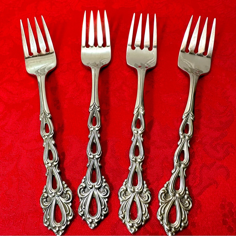 Oneida Chandelier Community Stainless Salad Forks-Four